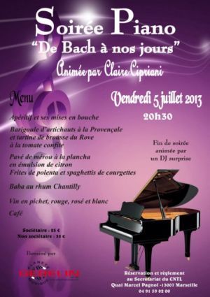 Soirée Piano de Bach à nos jours